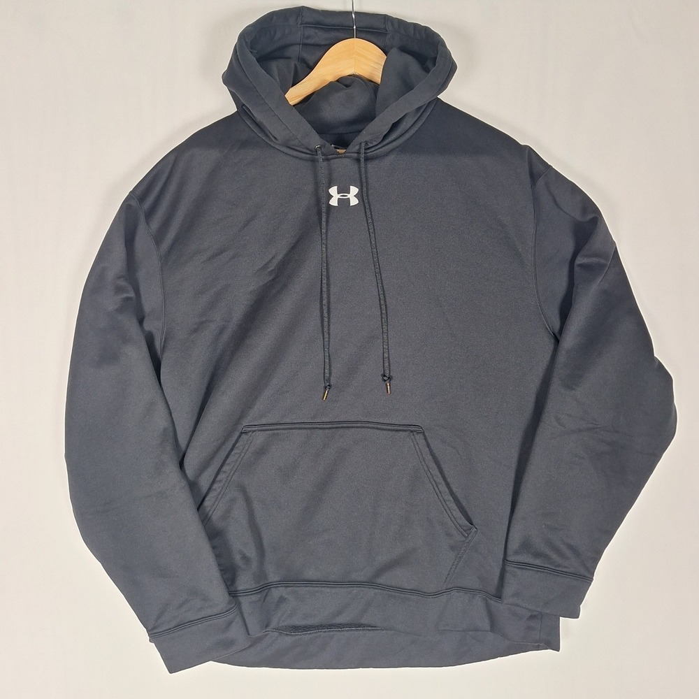 Under Armour Hoodie Vintage Style Embroidered Logo Black XL